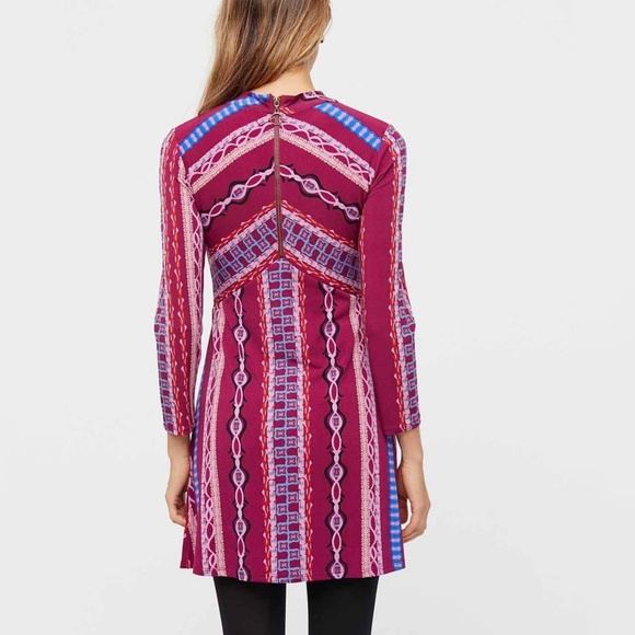 FREE PEOPLE Stella Printed Mini Dress Long Sleeve - Picture 5 of 6